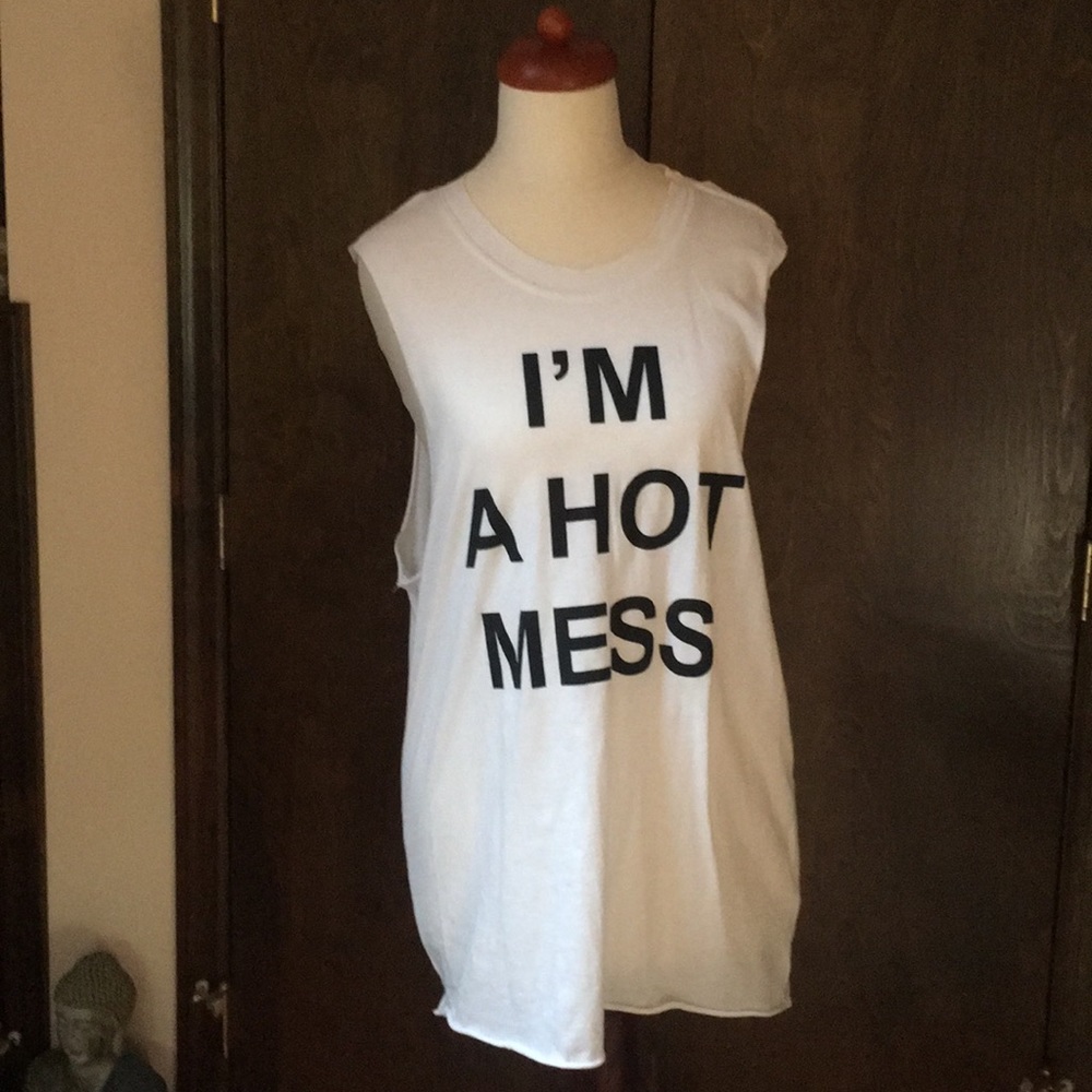 BLQ “I’m a Hot Mess” muscle tee